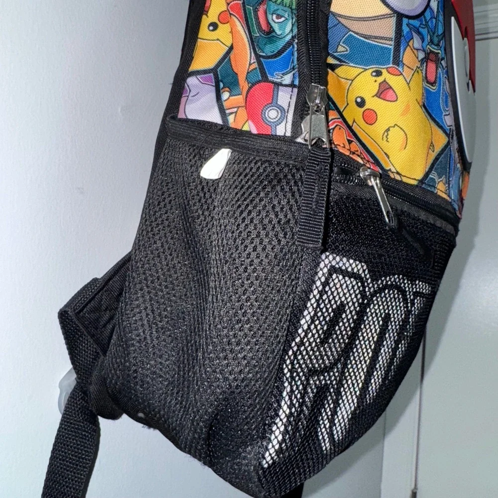 Pokemon Kids Backpack Pikachu Charizard Mewtwo All Over Print Bioworld Black
